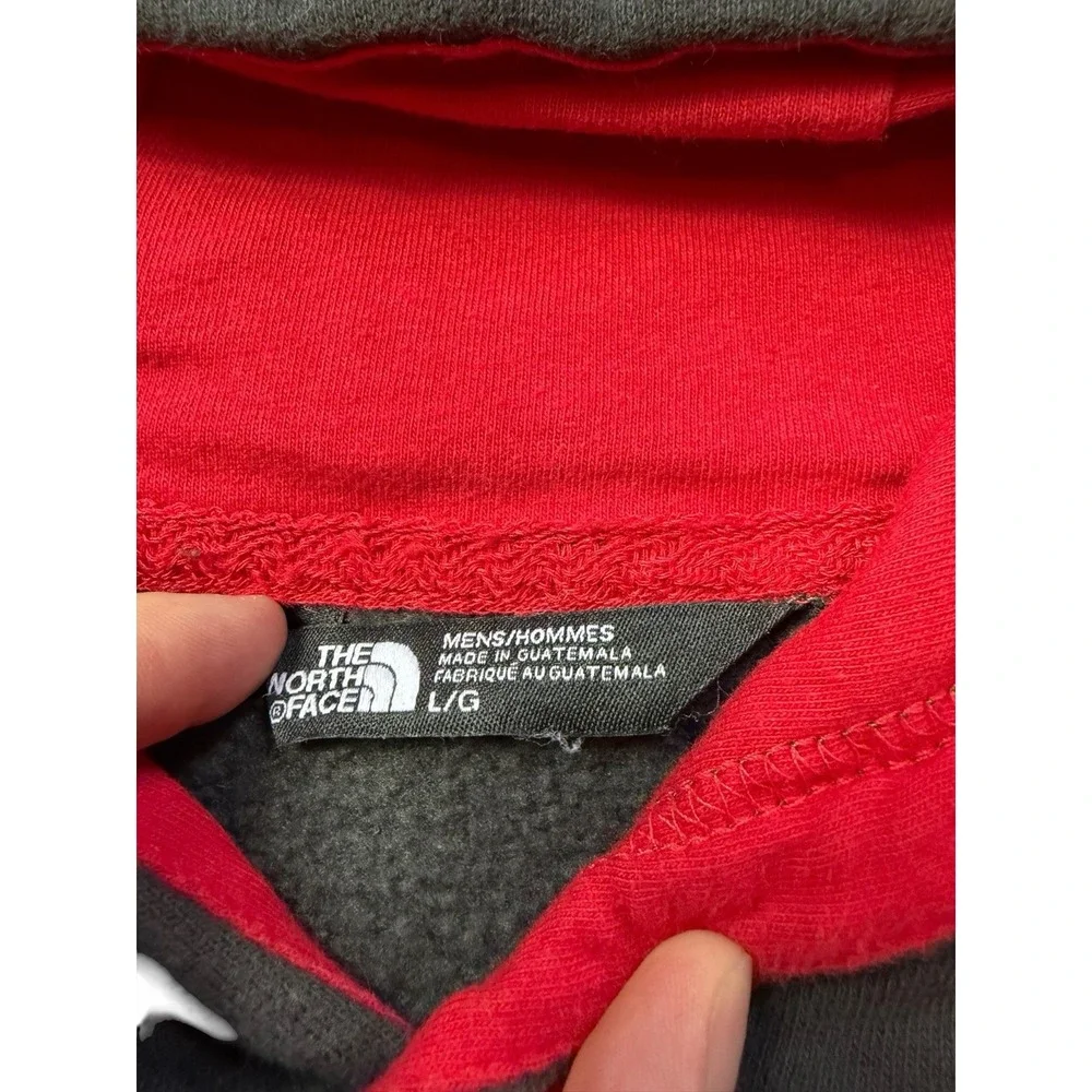 The North Face Men's Half Dome Pullover Hoodie Sweatshirt Gray/Red Size Large